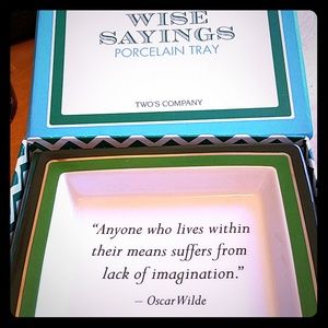 Wise Sayings porcelain tray